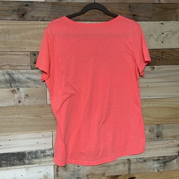 2/$30 Reebok size XL neon orange athletic workout tee polyester/cotton blend - Picture 6 of 6